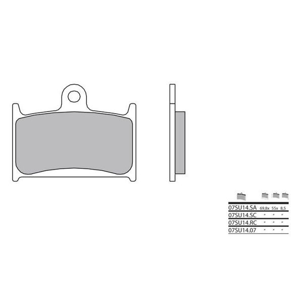 Plaquettes de frein moto Brembo Brembo 07SU1407 organique