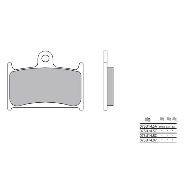 Plaquettes de frein moto Brembo Brembo 07SU14SA mtal fritt