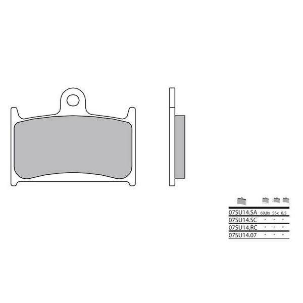 Plaquettes de frein moto Brembo Brembo 07SU14SC m�tal fritt�