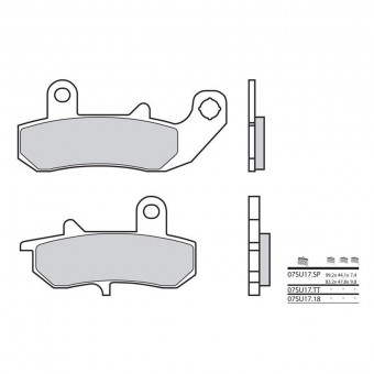 Plaquettes de frein moto Brembo Brembo 07SU17SP métal fritté Plaquettes de frein moto Brembo Brembo 07SU17SP métal fritté