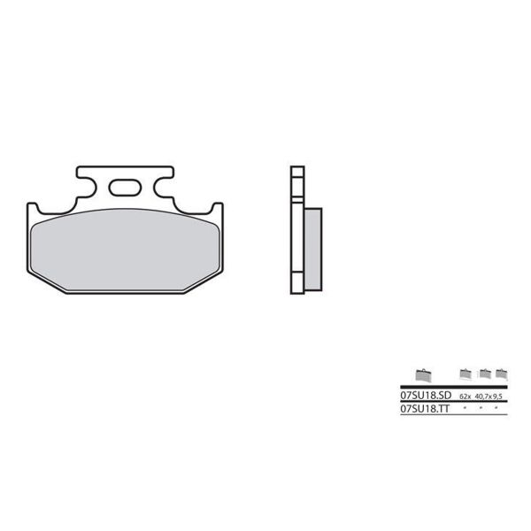 Plaquettes de frein moto Brembo Brembo 07SU18SD mtal fritt