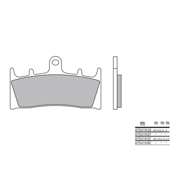 Plaquettes de frein moto Brembo Brembo 07SU19LA mtal fritt