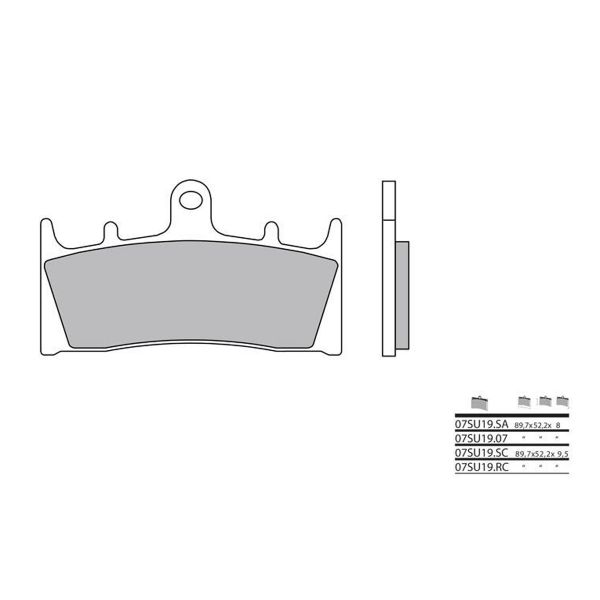 Plaquettes de frein moto Brembo Brembo 07SU19SA mtal fritt