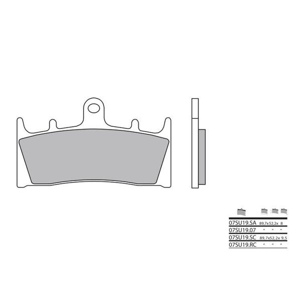 Plaquettes de frein moto Brembo Brembo 07SU19SC m�tal fritt�