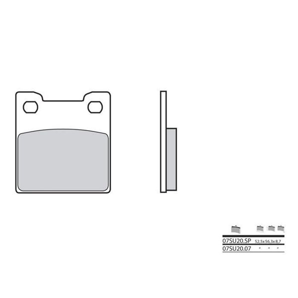 Plaquettes de frein moto Brembo Brembo 07SU2007 organique
