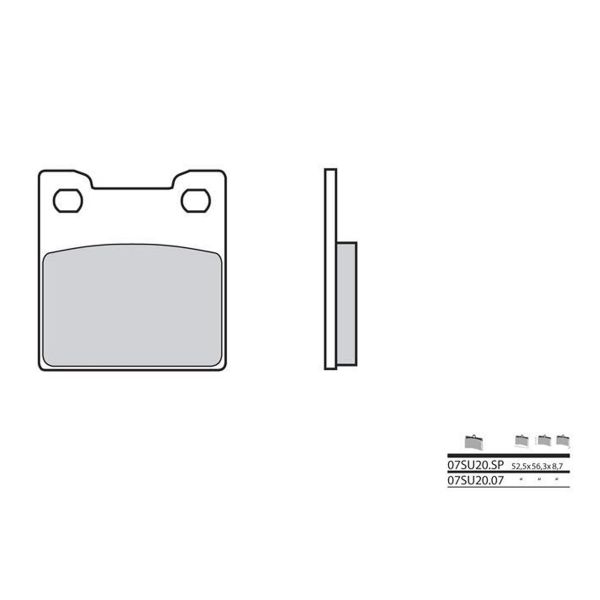 Plaquettes de frein moto Brembo Brembo 07SU20SP mtal fritt