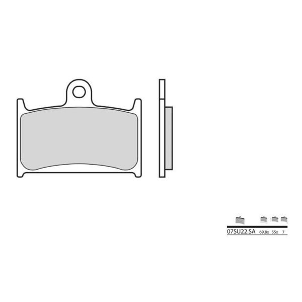 Plaquettes de frein moto Brembo Brembo 07SU22SA mtal fritt