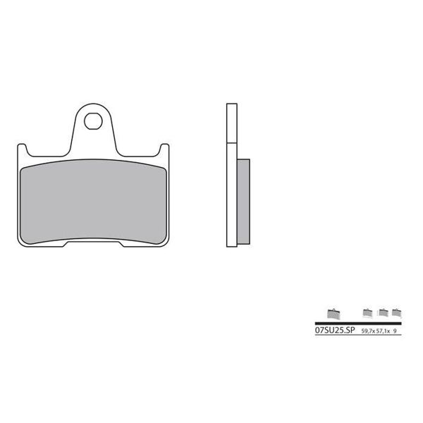 Plaquettes de frein moto Brembo Brembo 07SU25SP mtal fritt