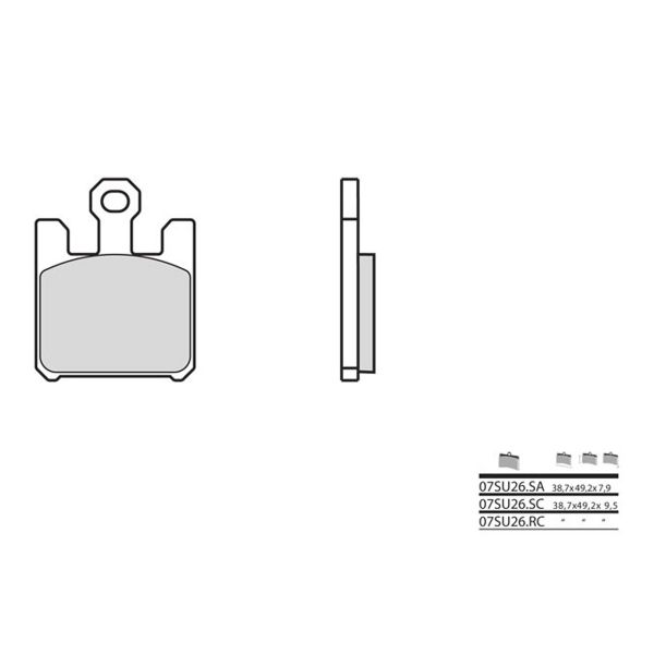 Plaquettes de frein moto Brembo Brembo 07SU26LA mtal fritt