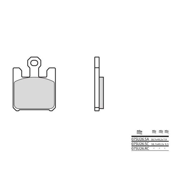 Plaquettes de frein moto Brembo Brembo 07SU26SA mtal fritt