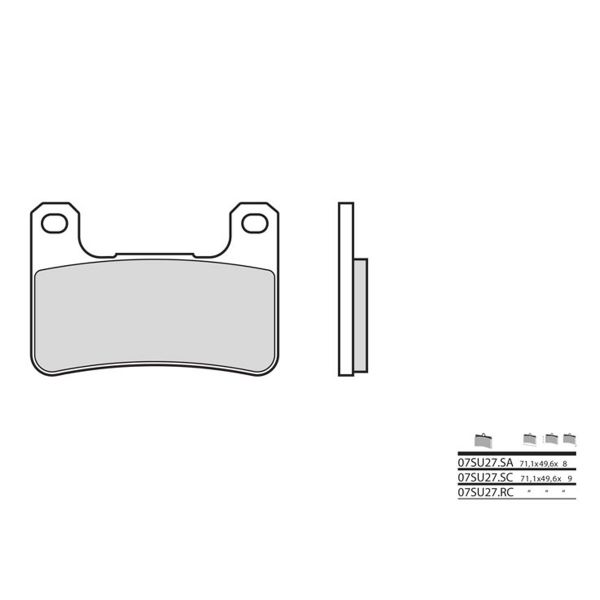 Plaquettes de frein moto Brembo Brembo 07SU27LA mtal fritt