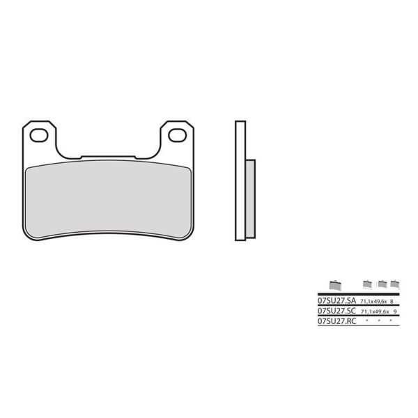Plaquettes de frein moto Brembo Brembo 07SU27SA mtal fritt