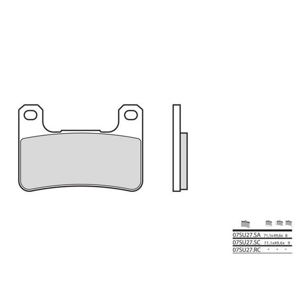Plaquettes de frein moto Brembo Brembo 07SU27SC m�tal fritt�