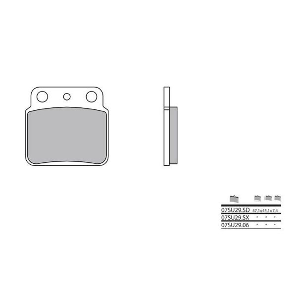 Plaquettes de frein moto Brembo Brembo 07SU29SD mtal fritt