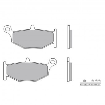 Plaquettes de frein moto Brembo Brembo 07SU32SP métal fritté Plaquettes de frein moto Brembo Brembo 07SU32SP métal fritté