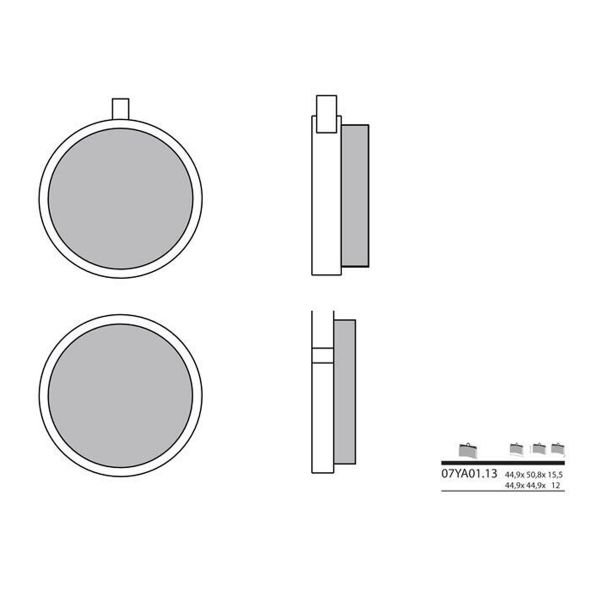 Plaquettes de frein moto Brembo Brembo 07YA0113 organique