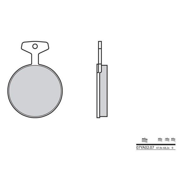 Plaquettes de frein moto Brembo Brembo 07YA0309 organique