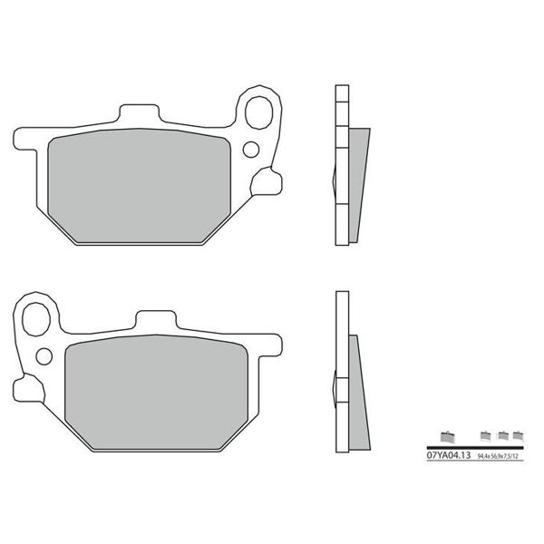 Plaquettes de frein moto Brembo Brembo 07YA0413 organique