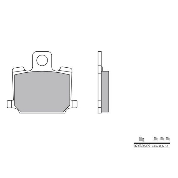 Plaquettes de frein moto Brembo Brembo 07YA0609 organique