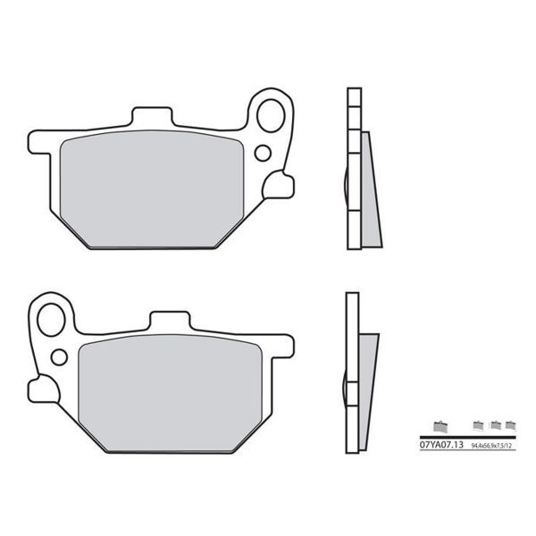 Plaquettes de frein moto Brembo Brembo 07YA0713 organique Plaquettes de frein moto Brembo Brembo 07YA0713 organique