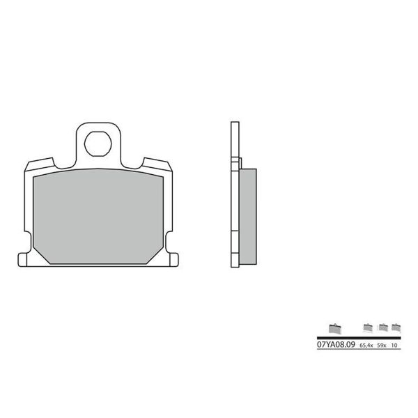 Plaquettes de frein moto Brembo Brembo 07YA0809 organique