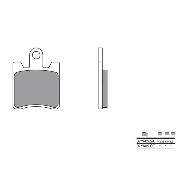 Plaquettes de frein moto Brembo Brembo 07YA09CC carbone c�ramique