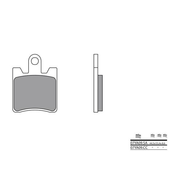 Plaquettes de frein moto Brembo Brembo 07YA09SA métal fritté Plaquettes de frein moto Brembo Brembo 07YA09SA métal fritté