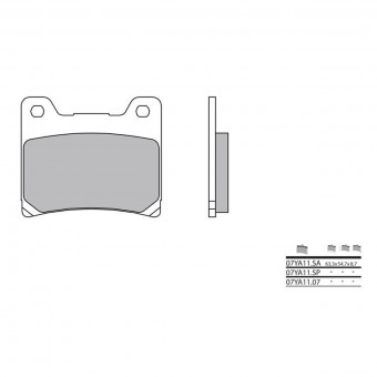 Plaquettes de frein moto Brembo Brembo 07YA11SA métal fritté Plaquettes de frein moto Brembo Brembo 07YA11SA métal fritté