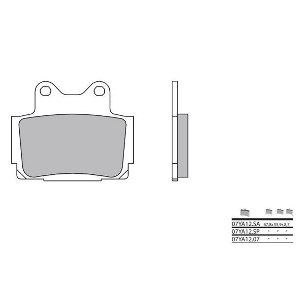 Plaquettes de frein moto Brembo Brembo 07YA1207 organique