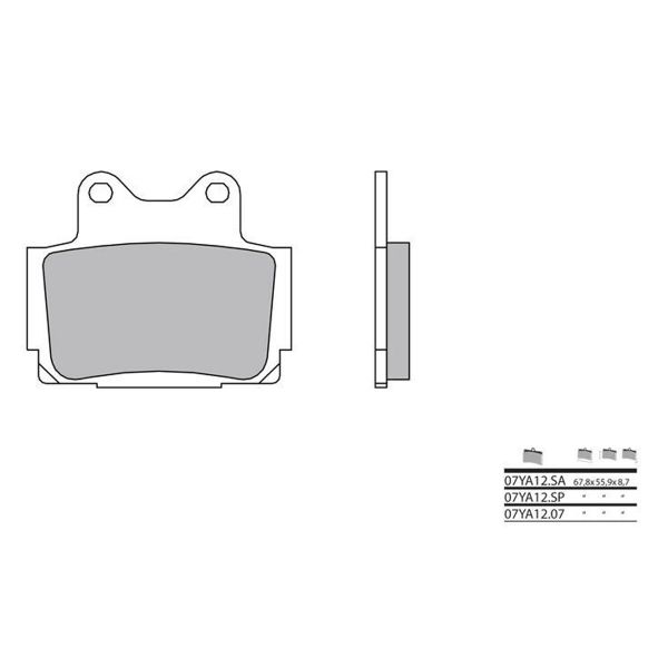 Plaquettes de frein moto Brembo Brembo 07YA12SA mtal fritt