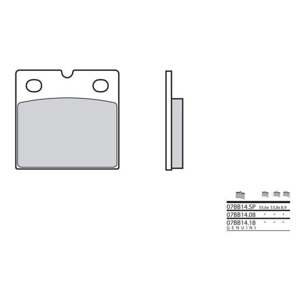Plaquettes de frein moto Brembo Brembo 07YA1407 organique Plaquettes de frein moto Brembo Brembo 07YA1407 organique