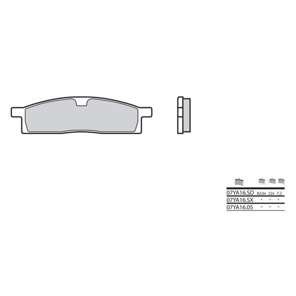 Plaquettes de frein moto Brembo Brembo 07YA1605 organique