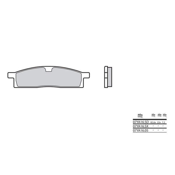 Plaquettes de frein moto Brembo Brembo 07YA16SX mtal fritt