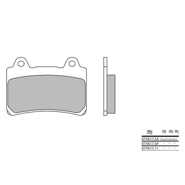 Plaquettes de frein moto Brembo Brembo 07YA1711 organique