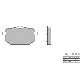 Plaquettes de frein moto Brembo Brembo 07YA1809 organique Plaquettes de frein moto Brembo Brembo 07YA1809 organique