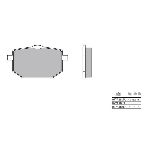 Plaquettes de frein moto Brembo Brembo 07YA18SA mtal fritt