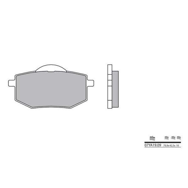 Plaquettes de frein moto Brembo Brembo 07YA1909 organique