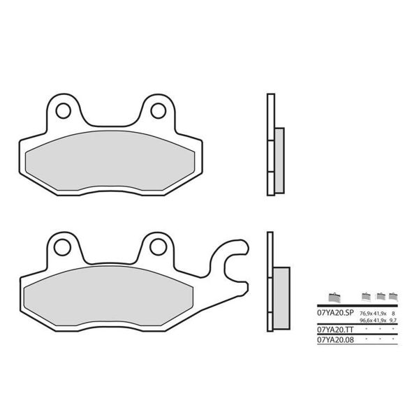Plaquettes de frein moto Brembo Brembo 07YA2008 compos origine