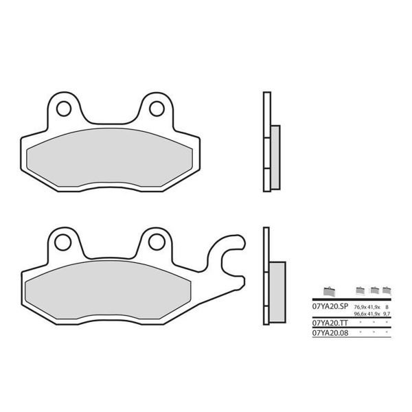 Plaquettes de frein moto Brembo Brembo 07YA20SP métal fritté Plaquettes de frein moto Brembo Brembo 07YA20SP métal fritté