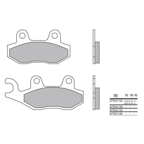 Plaquettes de frein moto Brembo Brembo 07YA2106 compos� origine