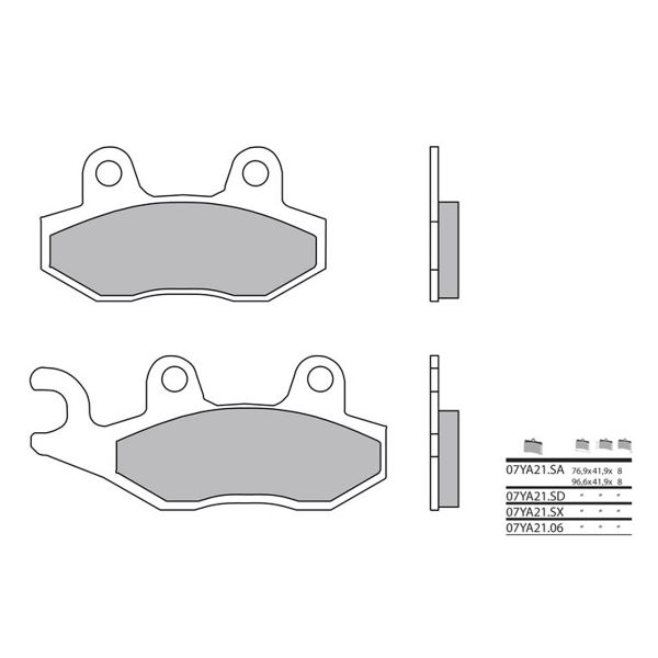 Plaquettes de frein moto Brembo Brembo 07YA21LA métal fritté Plaquettes de frein moto Brembo Brembo 07YA21LA métal fritté