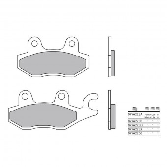 Plaquettes de frein moto Brembo Brembo 07YA2206 organique Plaquettes de frein moto Brembo Brembo 07YA2206 organique