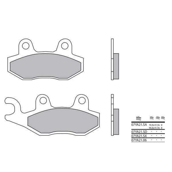 Plaquettes de frein moto Brembo Brembo 07YA23LA mtal fritt