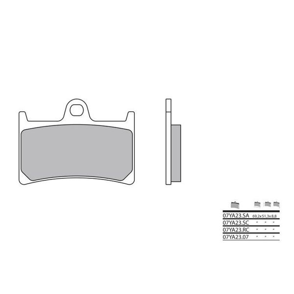 Plaquettes de frein moto Brembo Brembo 07YA23SA mtal fritt