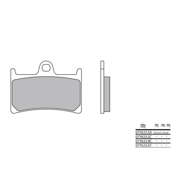 Plaquettes de frein moto Brembo Brembo 07YA23SC m�tal fritt�