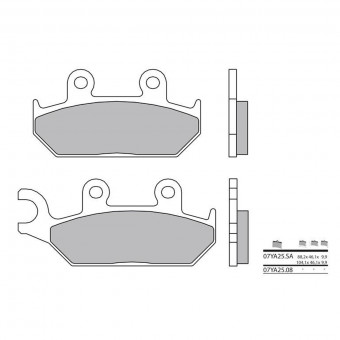 Plaquettes de frein moto Brembo Brembo 07YA25SA métal fritté Plaquettes de frein moto Brembo Brembo 07YA25SA métal fritté