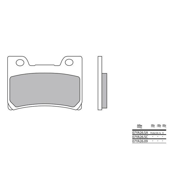 Plaquettes de frein moto Brembo Brembo 07YA2609 organique