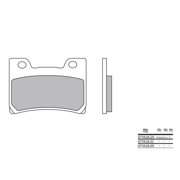 Plaquettes de frein moto Brembo Brembo 07YA26SA mtal fritt