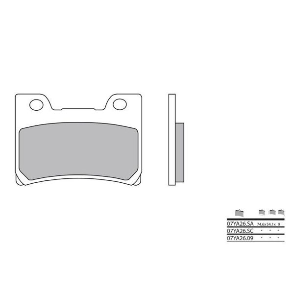 Plaquettes de frein moto Brembo Brembo 07YA26SC m�tal fritt�