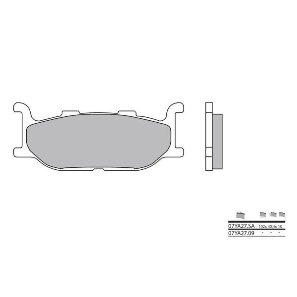 Plaquettes de frein moto Brembo Brembo 07YA2709 organique